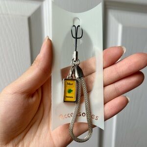 March birth stone aquamarine phone charm - NEW Y2K RETRO